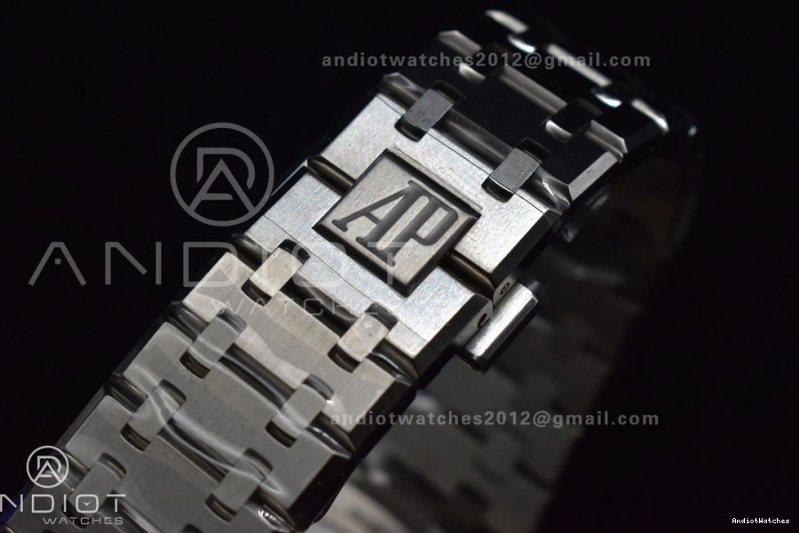 Bracelet Oak 445 APSF SS 41mm on Blue 15500 Edition Royal Textured Clone A4302 Best Dial SS Lightweight Super 1:1 0804